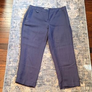 LOFT Navy Straight-Leg Pants
